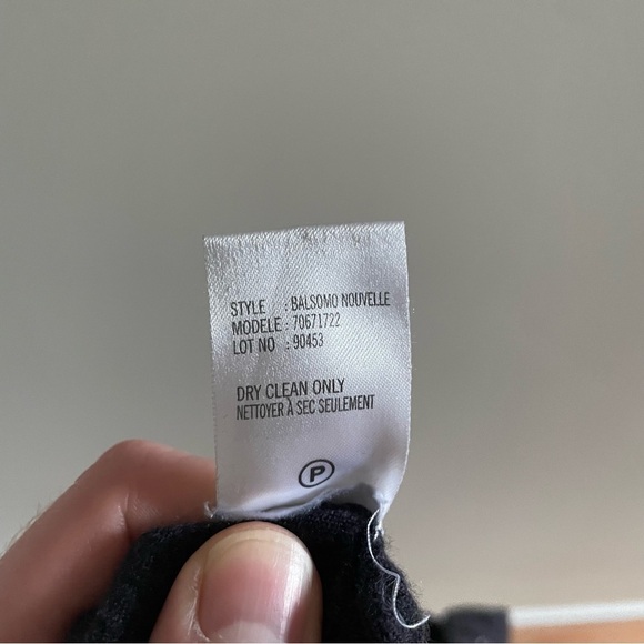 Theory Navy Merino Wool Balsomo Nouvelle Mini Sweater Dress 70671722 EUC Size S - Picture 8 of 10